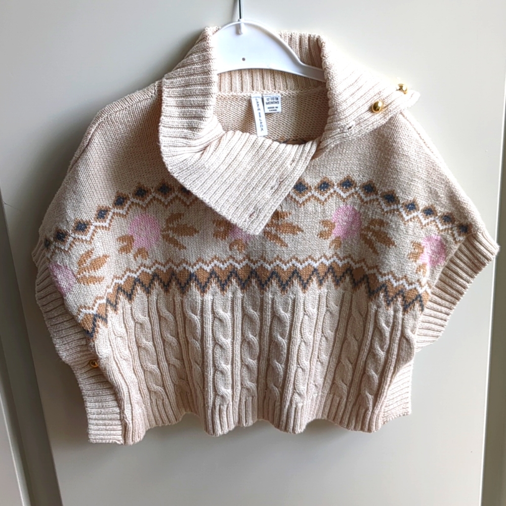 Janie and Jack Knit Cape 12-18M